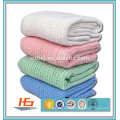 100 % Cotton Solid Color leno Cellular Double Bed Blanket